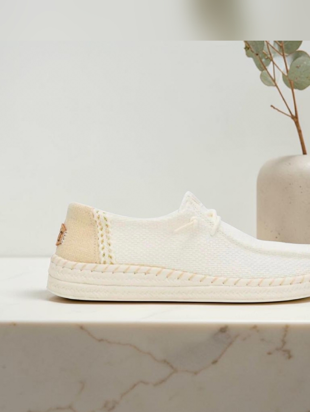 HEY DUDE Espadrille Woven -White